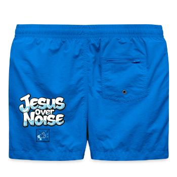 Jésus sur le bruit Typographie audacieuse - Short de bain - cobalt blue - Dos