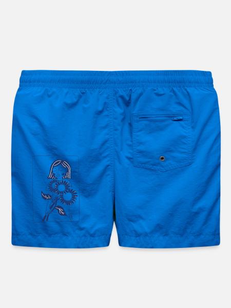 Mädchen mit Sonnenblumen - Badeshorts - Cobalt blue