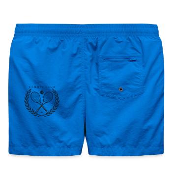 Vintage Tennis Club -Retro Country Club Aesthetic- - Swim Trunks - cobalt blue - Back