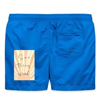 Sonnenstrahlen Special – Handlettering - Badeshorts - Cobalt blue - Hinten