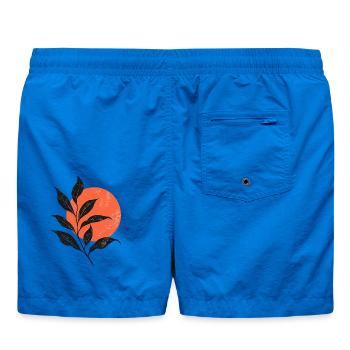 Sunset Leaf Silhouette - Badeshorts - Cobalt blue - Hinten