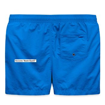 Socrates Quote - Badeshorts - Cobalt blue - Hinten