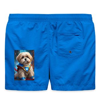 Hero Pup Starcrest Umhang - Badeshorts - Cobalt blue - Hinten - AI Model Male 185 light (185cm)