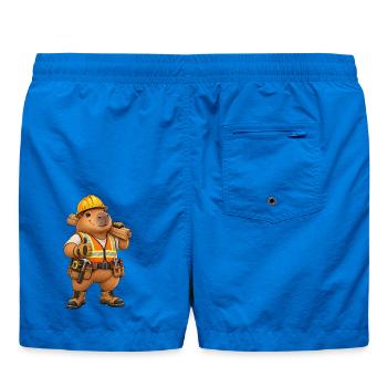 Capybara Bauarbeiter - Badeshorts - Cobalt blue - Hinten