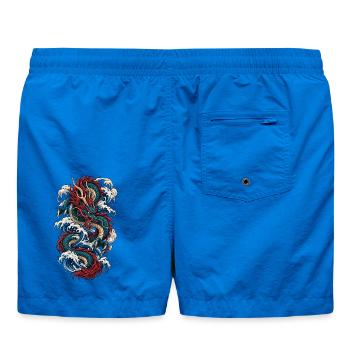Scharlachroter Wellendrache - Badeshorts - Cobalt blue - Hinten