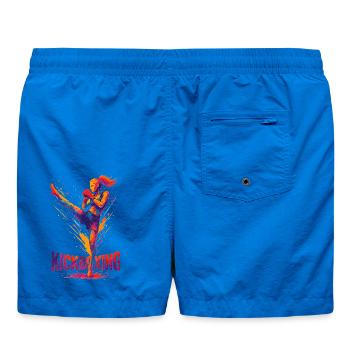 Kickboxer Graphic Design: Brute & Strong - Swim Trunks - cobalt blue - Back