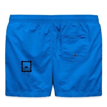 Fenster zum Meer - Badeshorts - Cobalt blue - Hinten - AI Model Male 185 light (185cm)