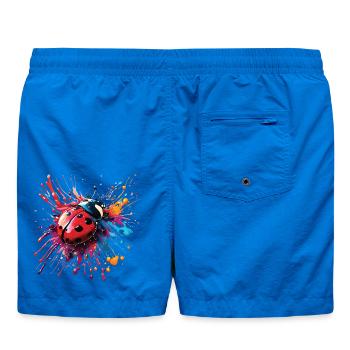 Colorful Ladybug Design, No Text - Swim Trunks - cobalt blue - Back - AI Model Male 185 light (185cm)