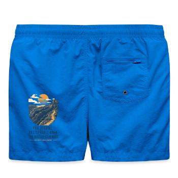 Motivational Quote – Motivation & Mindset - Badeshorts - Cobalt blue - Hinten