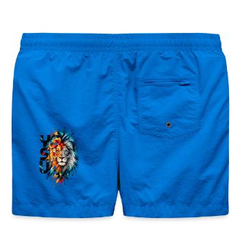 YESHUA – Löwe von Juda | Christliches Design  - Badeshorts - Cobalt blue - Hinten