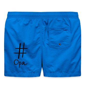 #Opa Hashtag Social Media I Geschenkidee für Opa - Badeshorts - Cobalt blue - Hinten