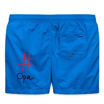 #Opa Hashtag Social Media I Geschenkidee für Opa - Badeshorts - Cobalt blue - Hinten