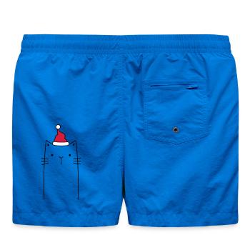 Chat Nikolaus Noël bonnet idée cadeau - Short de bain - cobalt blue - Dos