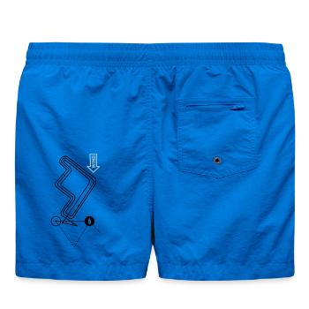 Regattabahn Segelsport Regatta Bahn Segeln Kurs - Badeshorts - Cobalt blue - Hinten - AI Model Male 185 light (185cm)