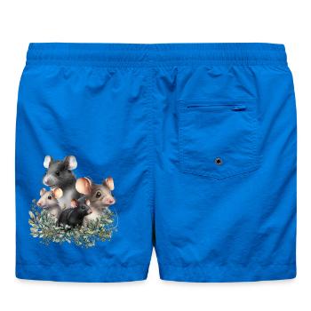 Waldmäuse im Blätterkranz - Badeshorts - Cobalt blue - Hinten