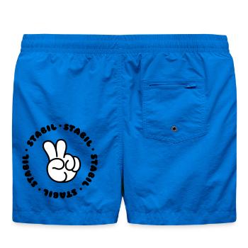 STABIL - PEACE - Badeshorts - Cobalt blue - Hinten