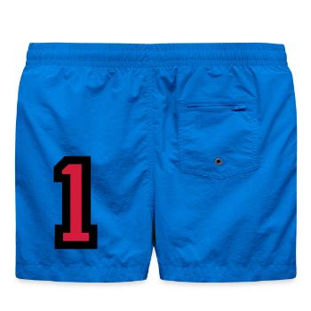 Zahl 1 - Nummer 1 (Rot) Nr. 1 - Badeshorts - Cobalt blue - Hinten