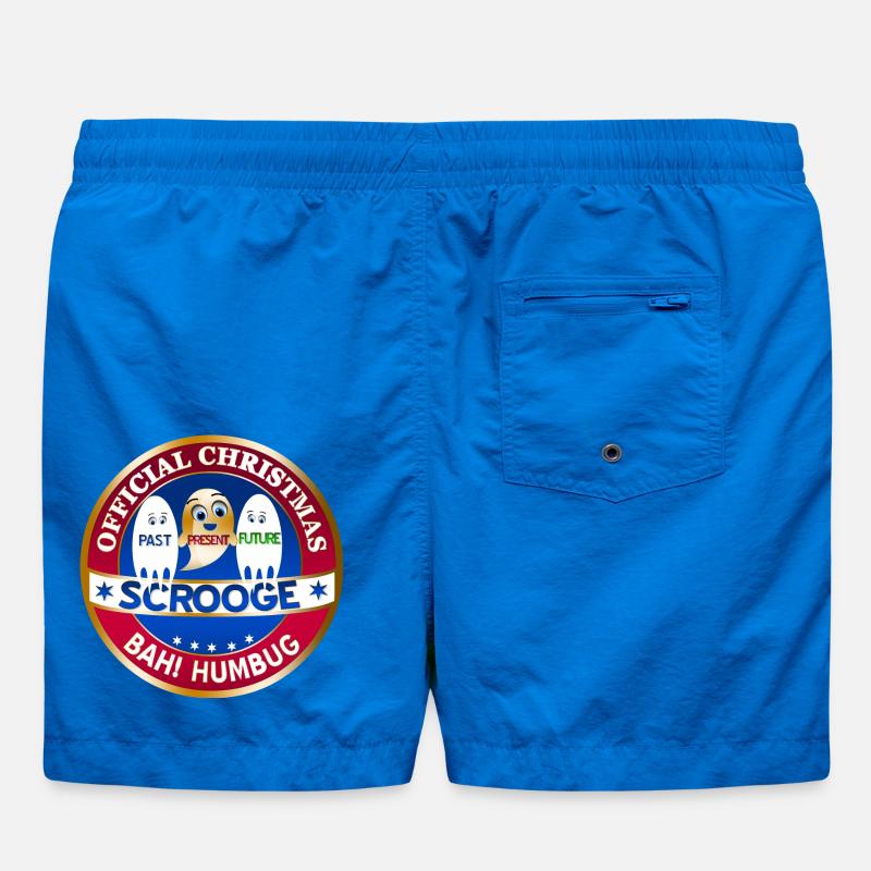 Scrooge Past Present Future Badge Swim Trunks