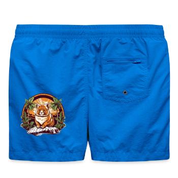 Felsenkuschelkänguru im Sonnenuntergang - Badeshorts - Cobalt blue - Hinten