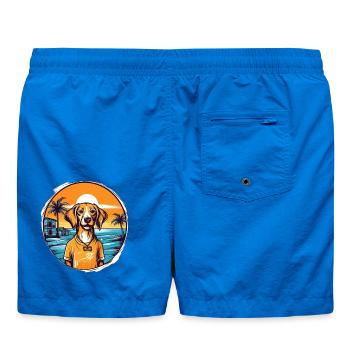 Chien avec coucher de soleil sur la plage - Short de bain - cobalt blue - Dos