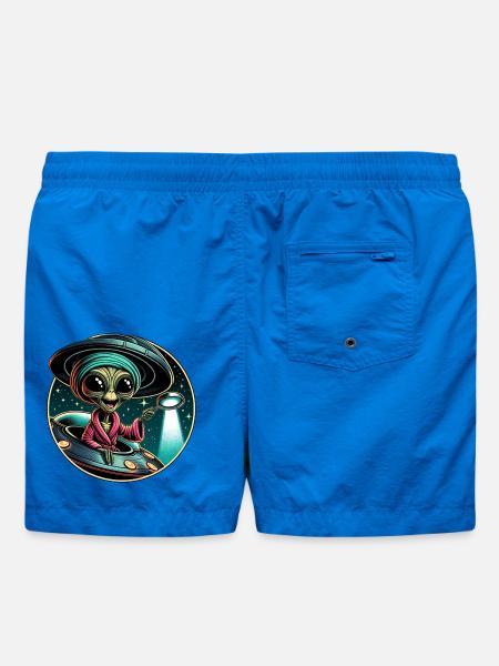 Alien detective in UFO light - Swim Trunks - cobalt blue