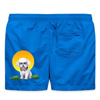 Sunset Pup avec des lunettes de soleil néon - Short de bain - cobalt blue - Dos