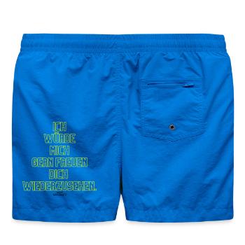 Ich Würde Mich Gern Freuen Wiedersehen - Badeshorts - Cobalt blue - Hinten
