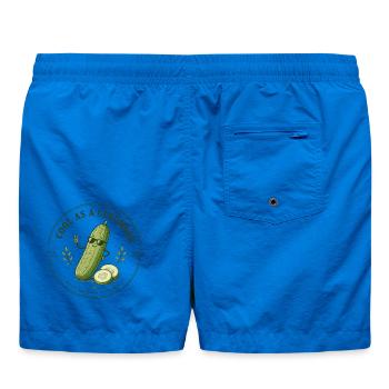 Kühl wie Gurke – Logo Sticker - Badeshorts - Cobalt blue - Hinten