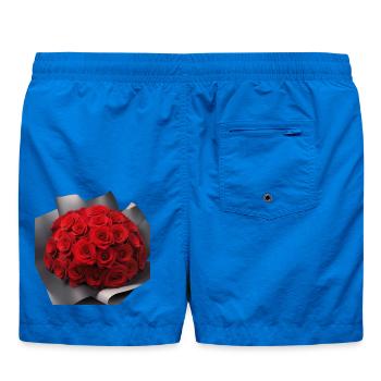 Scharlachroter Rosenstrauß - Badeshorts - Cobalt blue - Hinten