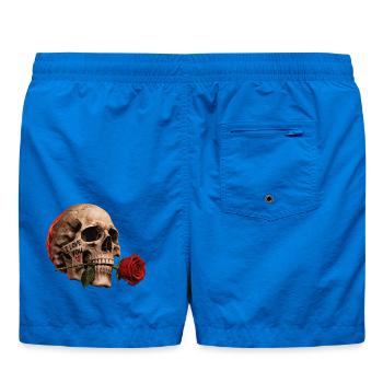 Totenkopf-und-Rosen-Liebe - Badeshorts - Cobalt blue - Hinten