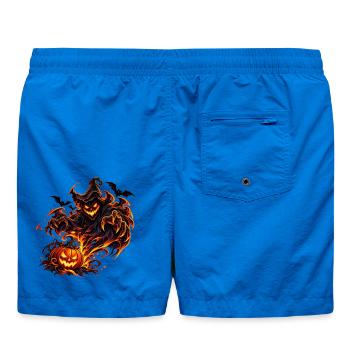 Feuriger Halloween Dämon - Badeshorts - Cobalt blue - Hinten