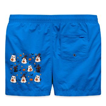 Cutes Halloween-Katzen-Muster - Badeshorts - Cobalt blue - Hinten