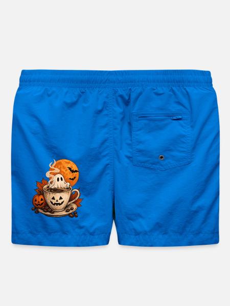Halloween-Kaffee mit Spuk und Kürbiszauber - Badeshorts - Cobalt blue