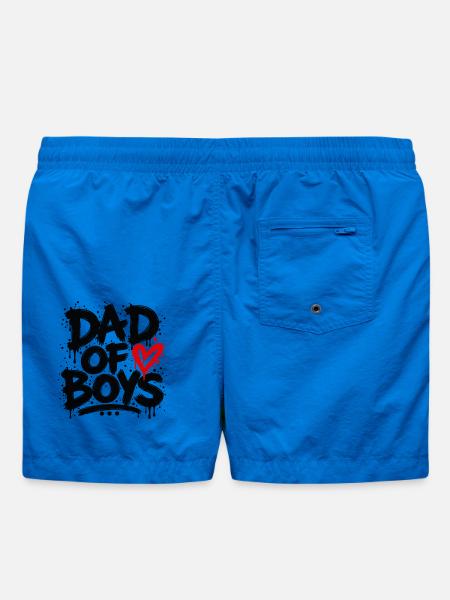 Papa von Jungs – Stolzer Papa Geschenkidee - Badeshorts - Cobalt blue