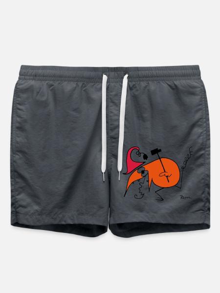 Le Shadok fou - Short de bain - charbon