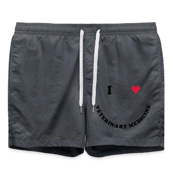 Médecine vétérinaire - Short de bain - charbon - Devant - AI Model Male 185 light (185cm)