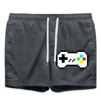 Pixel Controler - Swim Trunks - anthracite - Front - AI Model Male 185 light (185cm)