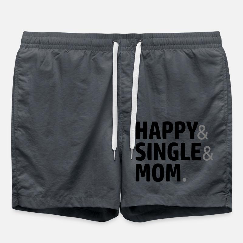 Logo Single Mom - Swim Trunks - anthracite