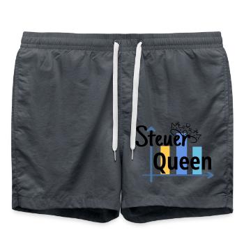 Steuer Queen - Steuerfachangestellte - Badeshorts - Anthrazit - Vorne - AI Model Male 185 light (185cm)