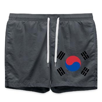 Drapeau Corée du sud / South Korean flag - Short de bain - charbon - Devant - AI Model Male 185 light (185cm)