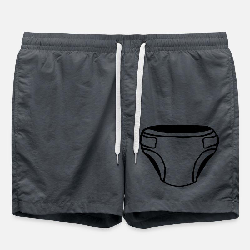 Design Diaper Clipart - Swim Trunks - anthracite