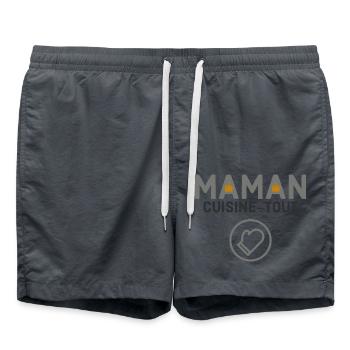 Maman cuisine tout - Short de bain - charbon - Devant - AI Model Male 185 light (185cm)