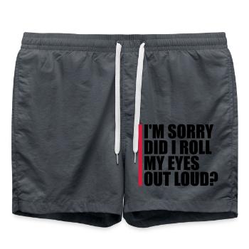 Roll My Eyes Out - Swim Trunks - anthracite - Front - AI Model Male 185 light (185cm)