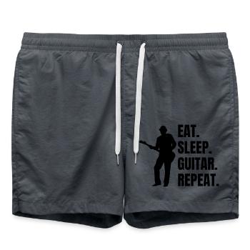 Guitariste Musicien Guitariste Groupe de musique Guitare - Short de bain - charbon - Devant - AI Model Male 185 light (185cm)