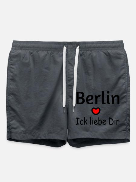 Berlin Ich liebe Dir - Badeshorts - Anthrazit