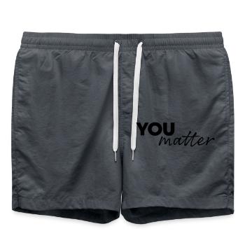 You matter - Swim Trunks - anthracite - Front - AI Model Male 185 light (185cm)