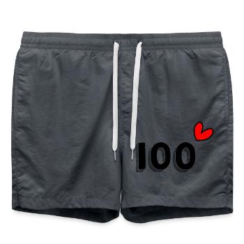 100. 100 ANS. 100e ANNIVERSAIRE. ANNIVERSAIRE 100 - Short de bain - charbon - Devant - AI Model Male 185 light (185cm)