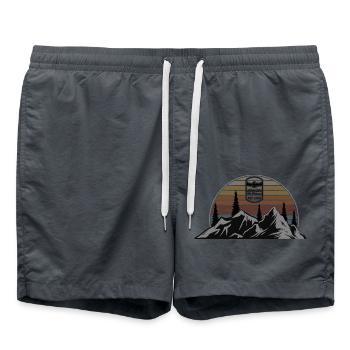 Mountain + Logo ARE - Badeshorts - Anthrazit - Vorne - AI Model Male 185 light (185cm)