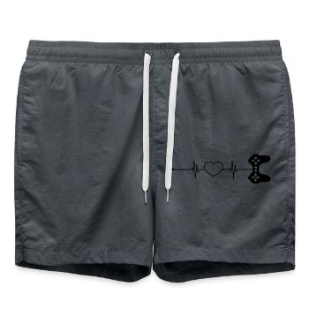 Herzschlag Spiele - Badeshorts - Anthrazit - Vorne - AI Model Male 185 light (185cm)