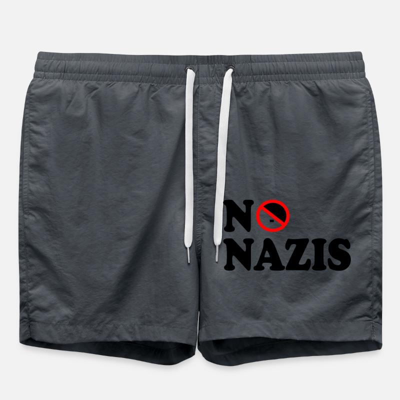 No nazis - Swim Trunks - anthracite